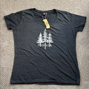 Grey Canada Graphic Women's T-Shirt
